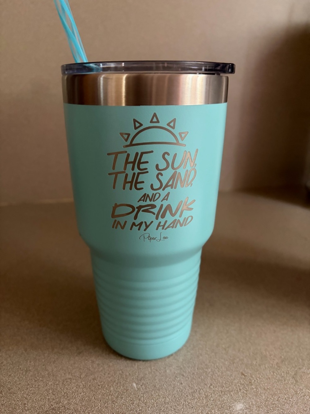 Piper Lou 24oz mint Green Insulated Tumbler